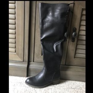 Black over the knee boots